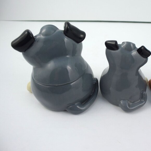 3 Russ Berrie Douglass Ceramic Dog Figurines, Large One is Trinket Box - Picture 3 of 13